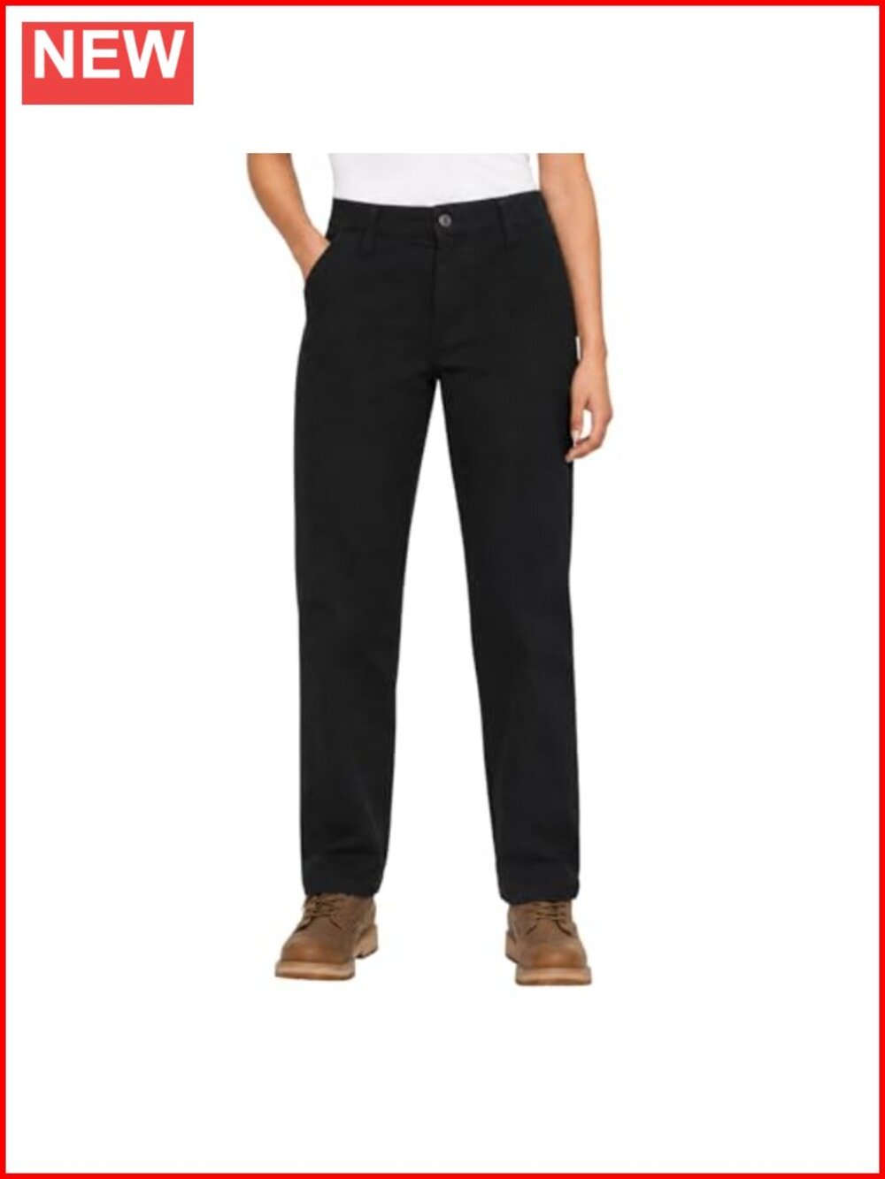 Slim Straight Stretch Duck Carpenter Pants Mid Rise Work Utility